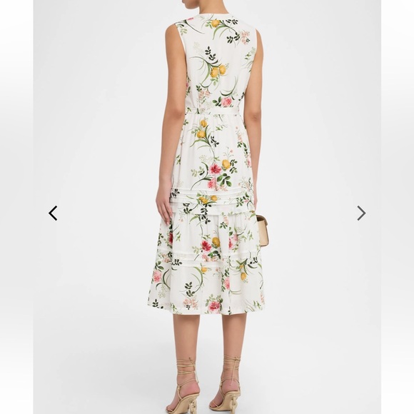 MRPs $598 Kobi Halperin Violet Tiered Floral-Print Midi Dress size S - Picture 5 of 16